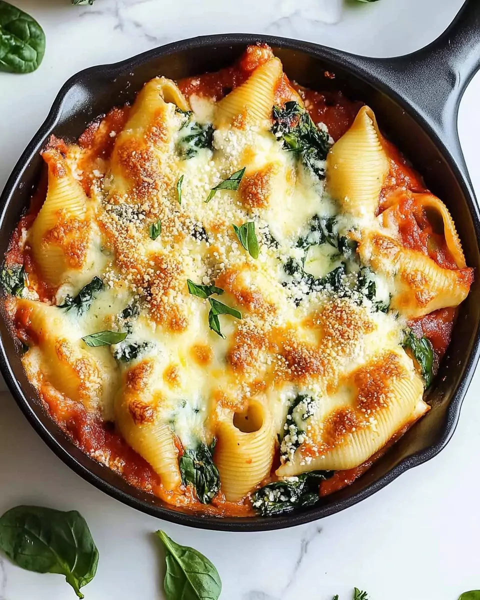 Easy Spinach & Ricotta Stuffed Shells