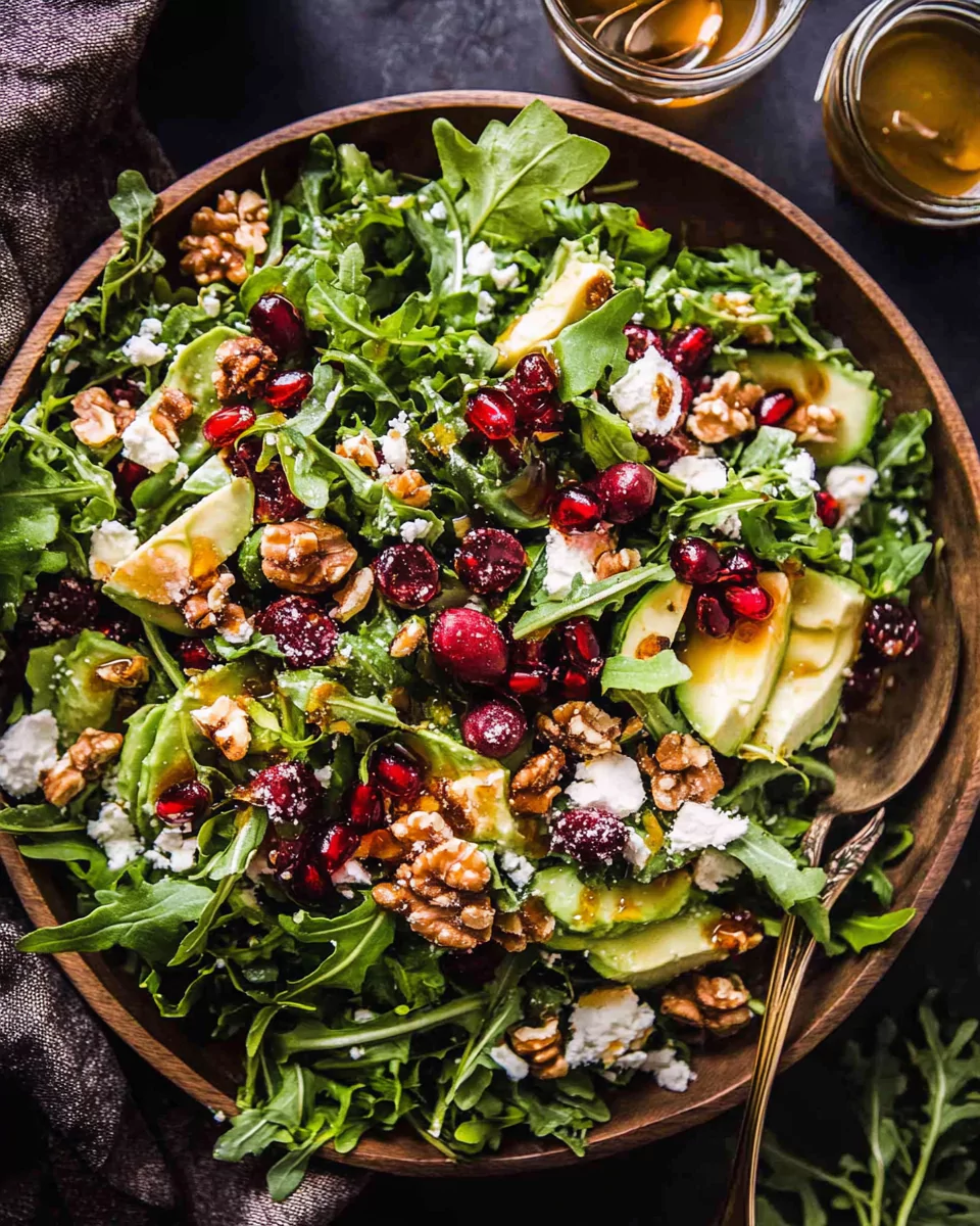 Christmas Salad with Honey Mustard Dressing