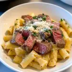 Garlic Parmesan Steak Pasta