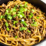 Ground Beef Mongolian Noodles