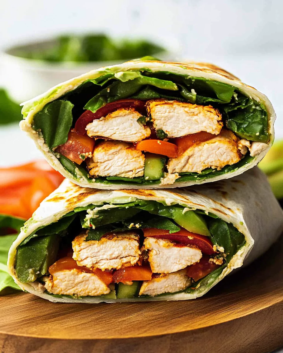 Healthy Chicken Avocado Wraps