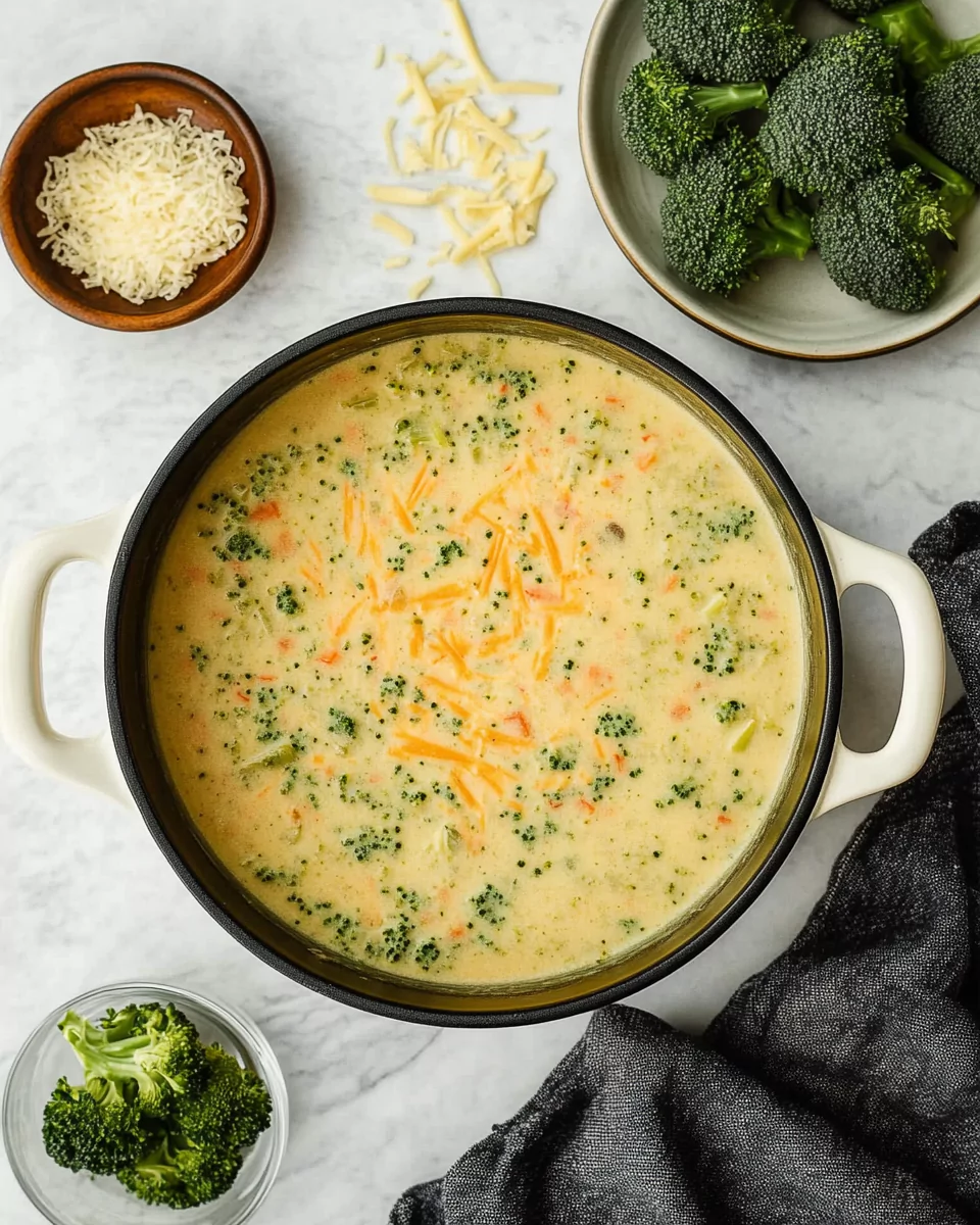 High Protein Broccoli Cheddar Soup