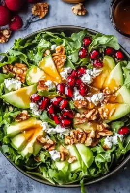 Juicy Christmas Salad with Honey Mustard Dressing