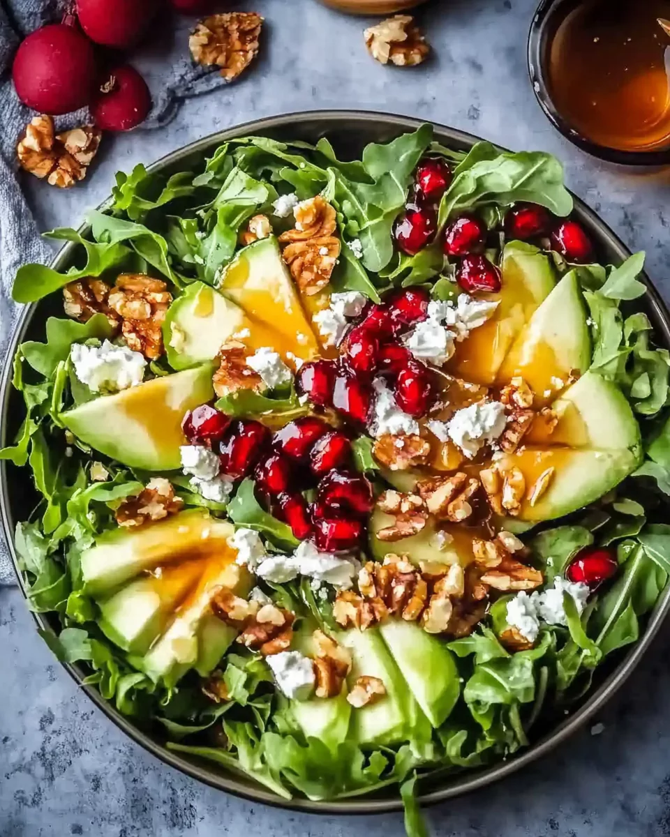 Juicy Christmas Salad with Honey Mustard Dressing