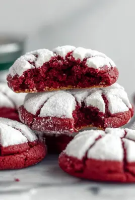 Red Velvet Crinkle Cookie