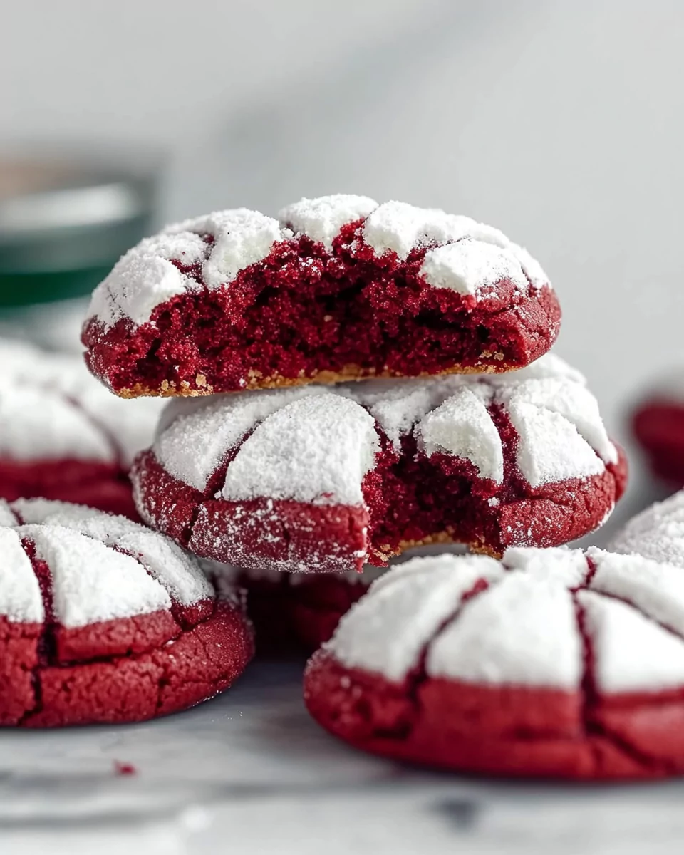 Red Velvet Crinkle Cookie