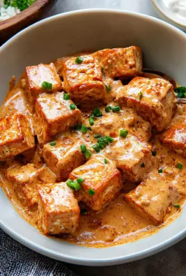 Spicy Tofu with Creamy Coconut Sauce