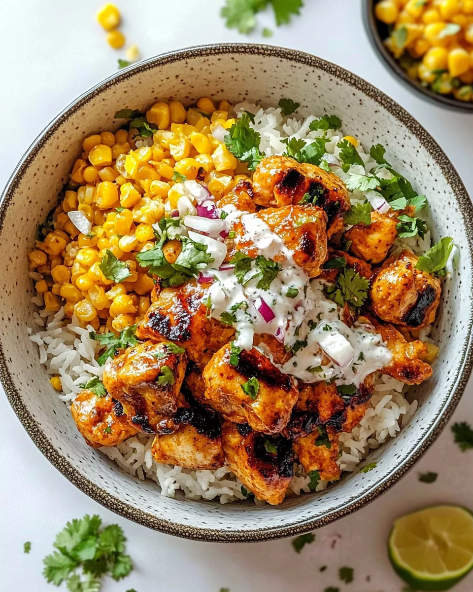 Street Corn Chicken Rice Bowl