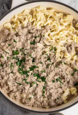 Ground Beef Stroganoff