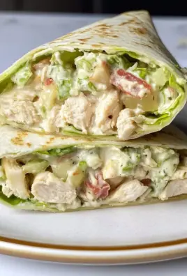 Chopped Chicken Caesar Salad Wrap