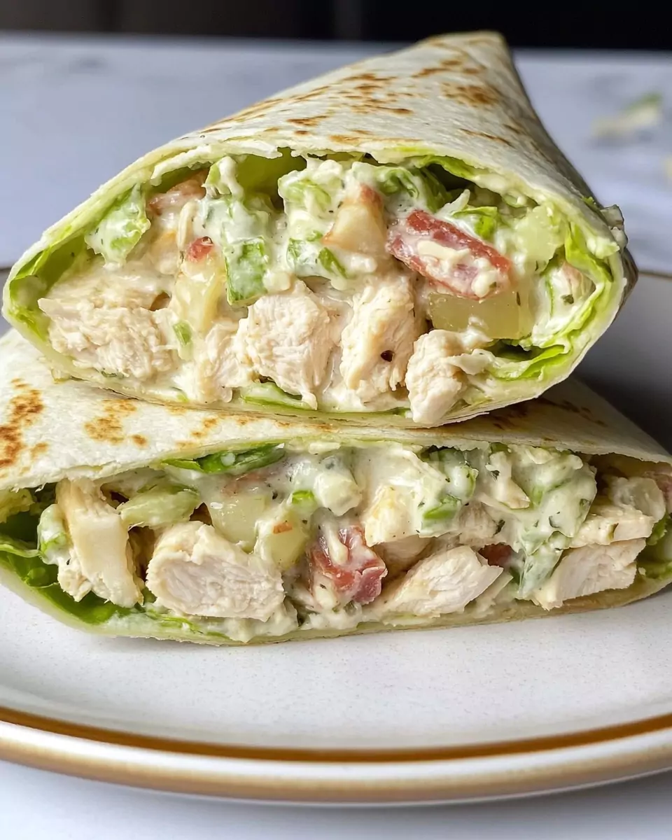 Chopped Chicken Caesar Salad Wrap