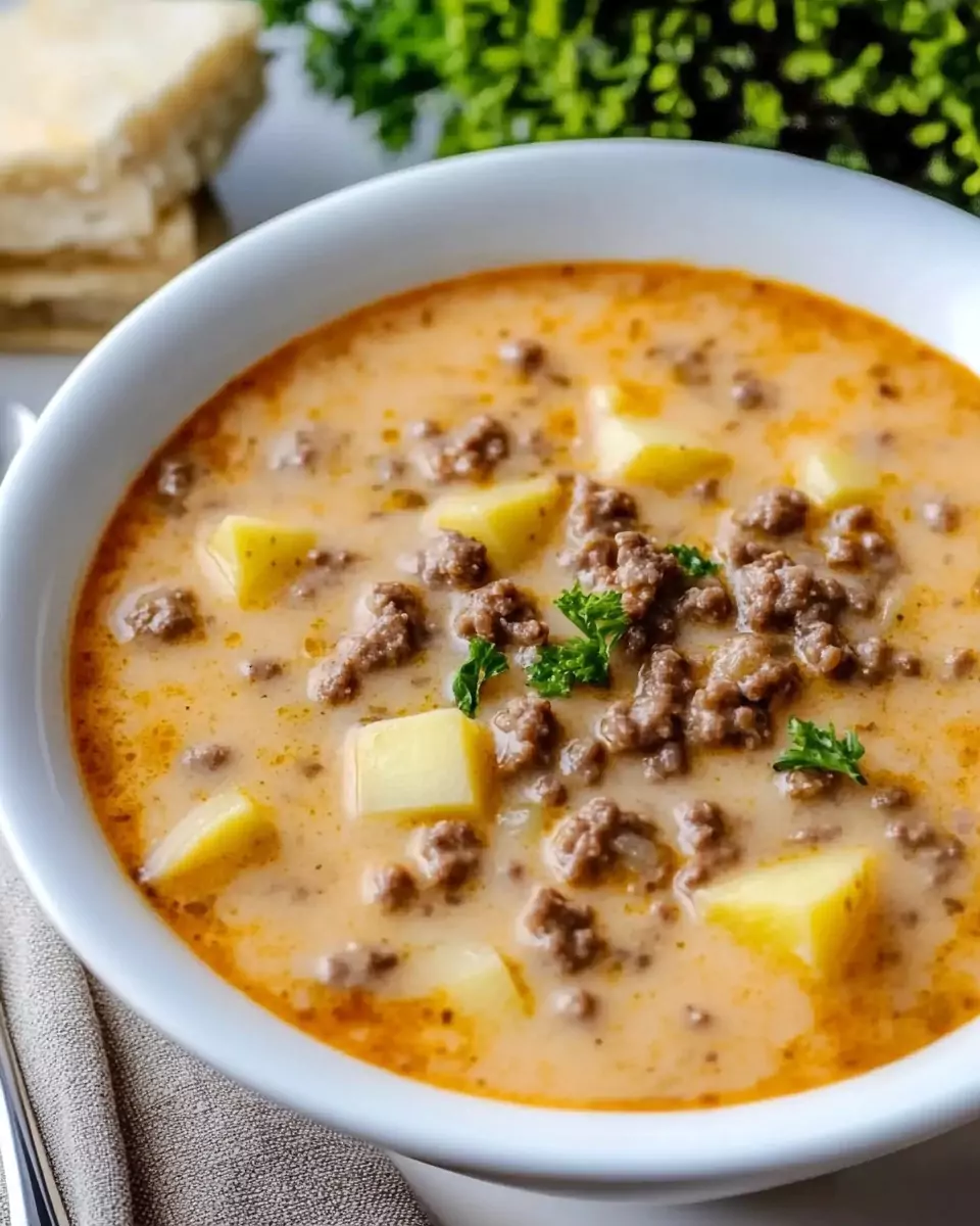 Crock Pot Hamburger Potato Soup