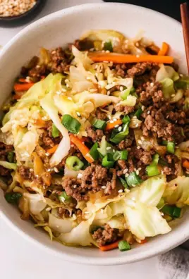 Easy Asian Ground Beef and Cabbage Stir Fry