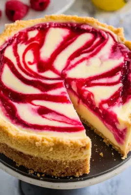 Raspberry Swirl Lemon Cheesecake