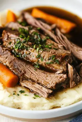 Slow Cooker Garlic Herb Pot Roast