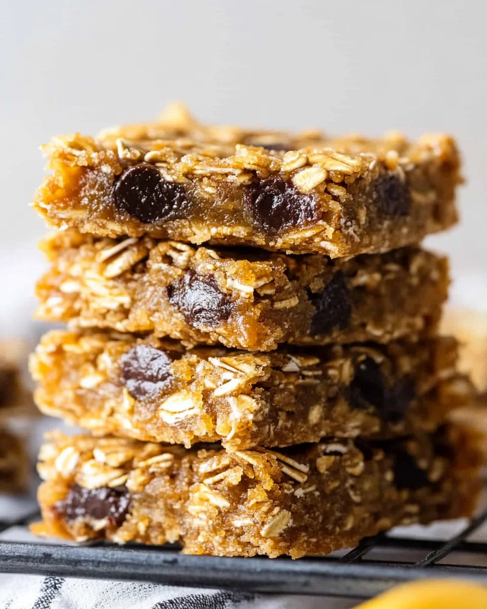 4-Ingredient Banana Oat Bars