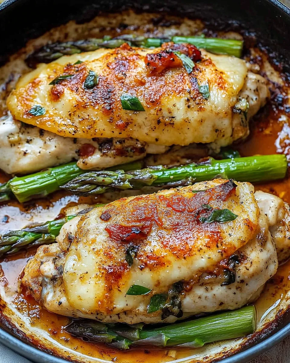 Asparagus Stuffed Chicken Fillet