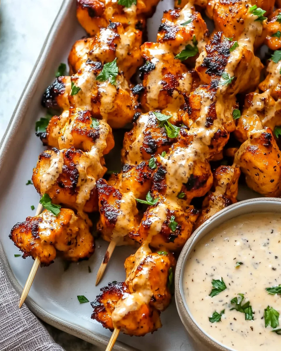 Bang Bang Chicken Skewers