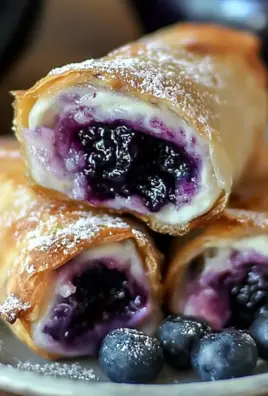 Blueberry Cream Cheese Egg Rolls