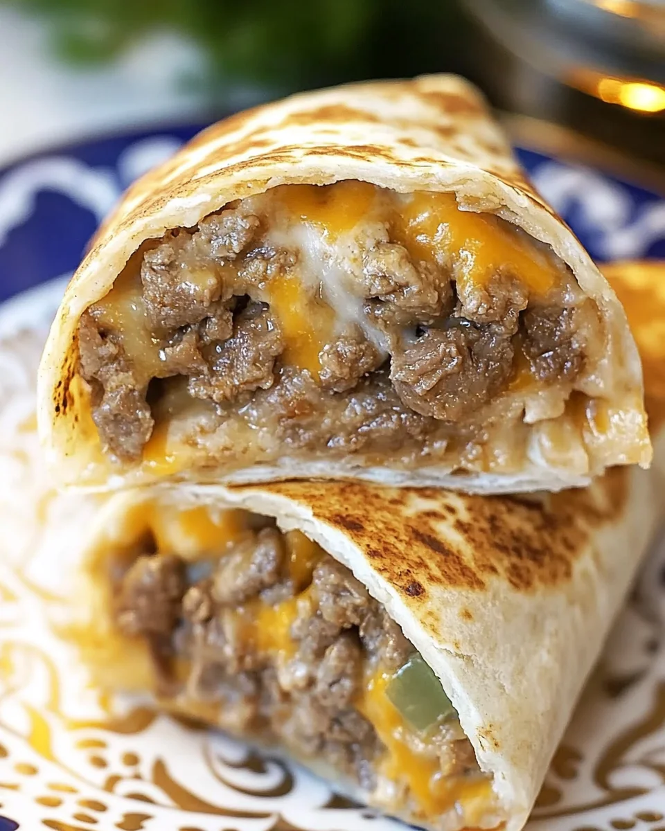 Cheesy Double Beef Burrito