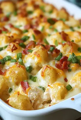 Chicken Bacon Ranch Tater Tot Casserole