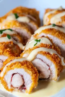 Chicken Cordon Bleu with Cheese Sauce