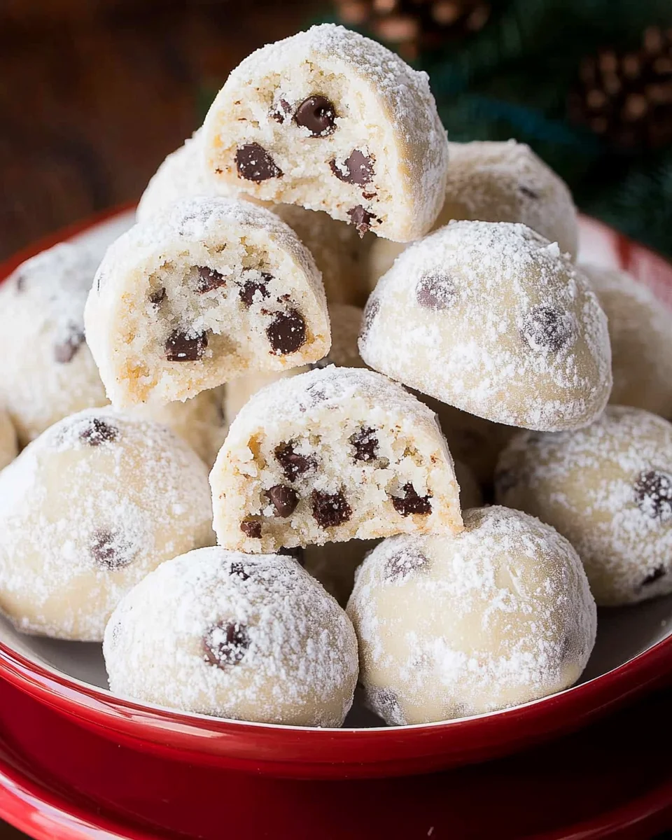 Chocolate Chip Snowball Cookies