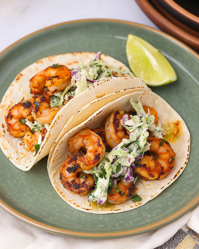 Cilantro Lime Shrimp Tacos with Creamy Slaw Simple Whisk Cilantro