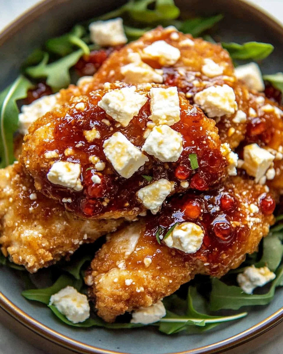 Crispy Hot Honey Feta Chicken