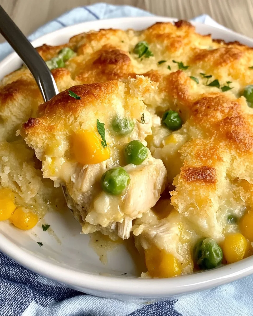 Easy Chicken Cobbler Dinner Casserole 2 Easy