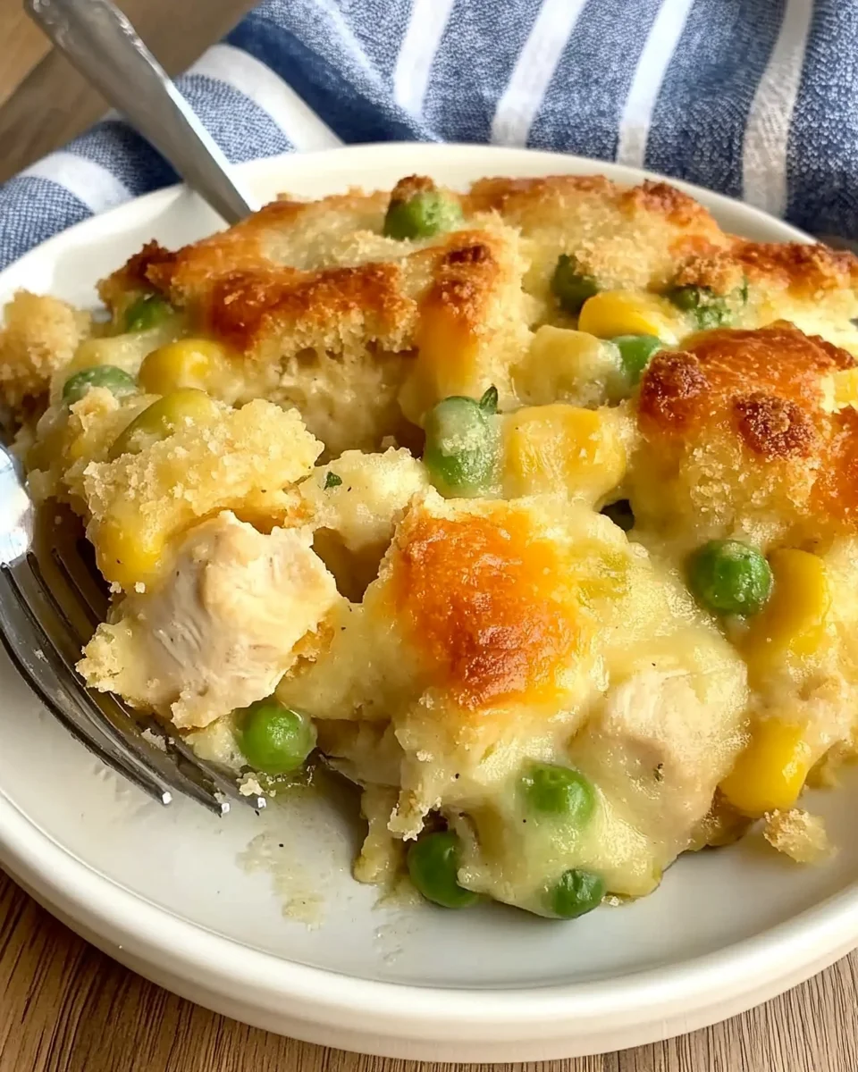 Easy Chicken Cobbler Dinner Casserole 3 Easy