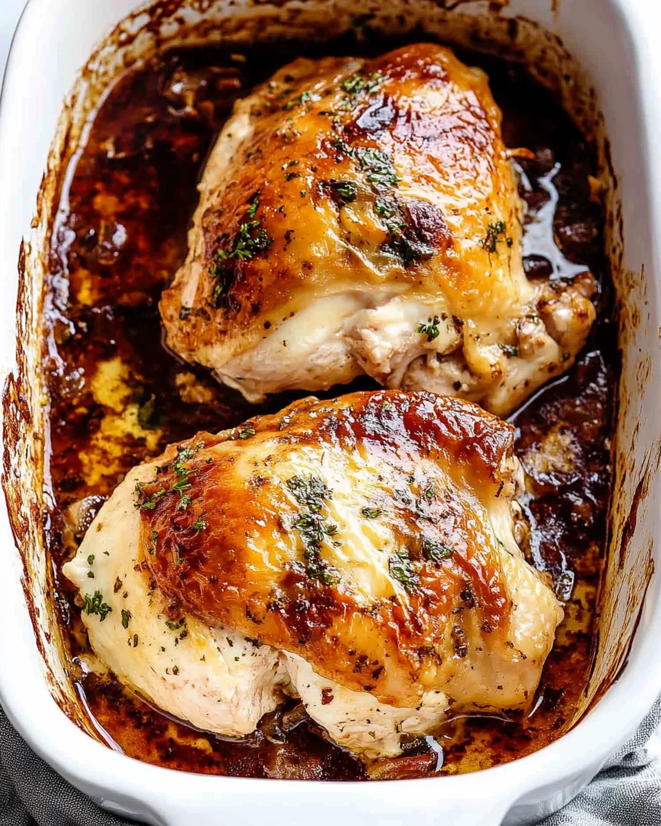 French Onion Stuffed Chicken Casserole