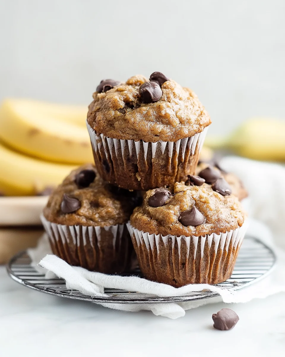 Healthy Peanut Butter Banana Muffins