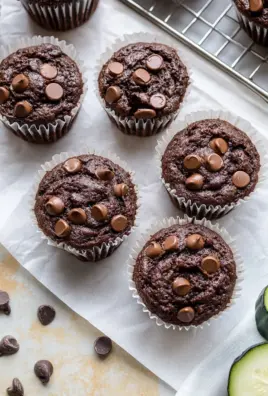 Healthy & Moist Chocolate Zucchini Muffins