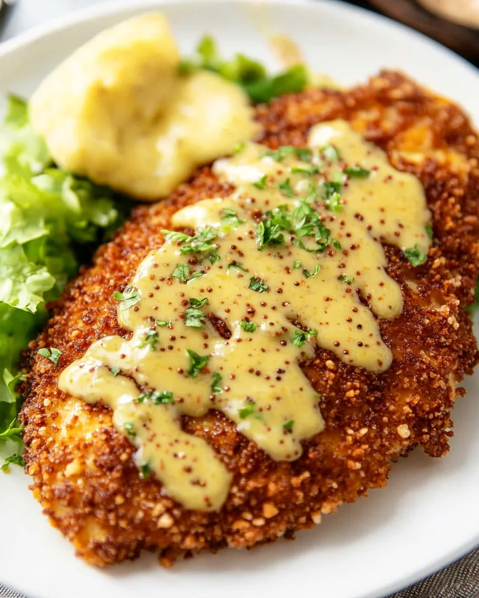 Pretzel Crusted Chicken with Honey Mustard Sauce