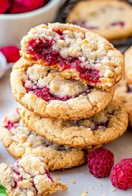 Raspberry Crumble Cookies