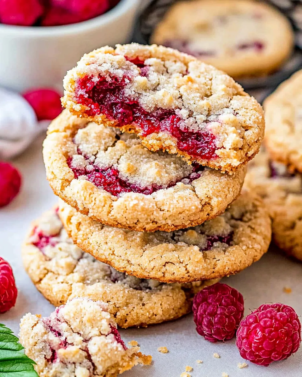 Raspberry Crumble Cookies