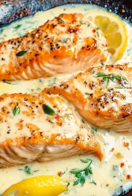 Salmon with Lemon Cream Sauce