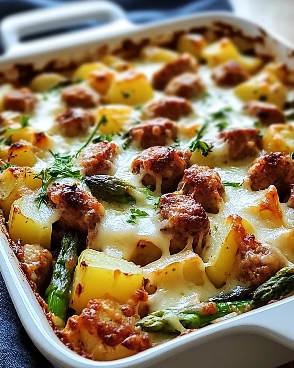 Sausage and Potato Casserole with Spring Veggies