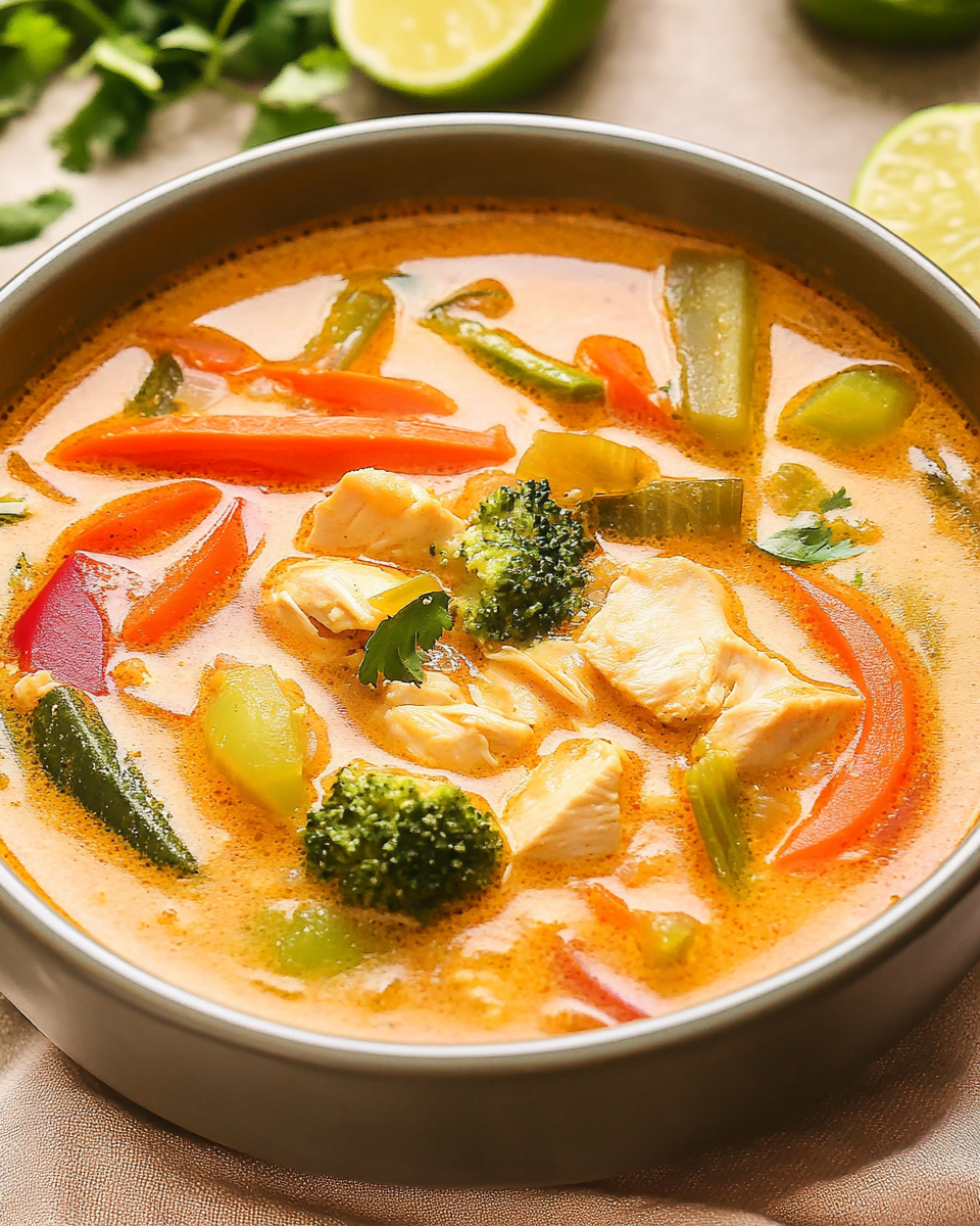 Thai Coconut Curry Chicken Soup - Simple Whisk Thai Coconut Curry ...