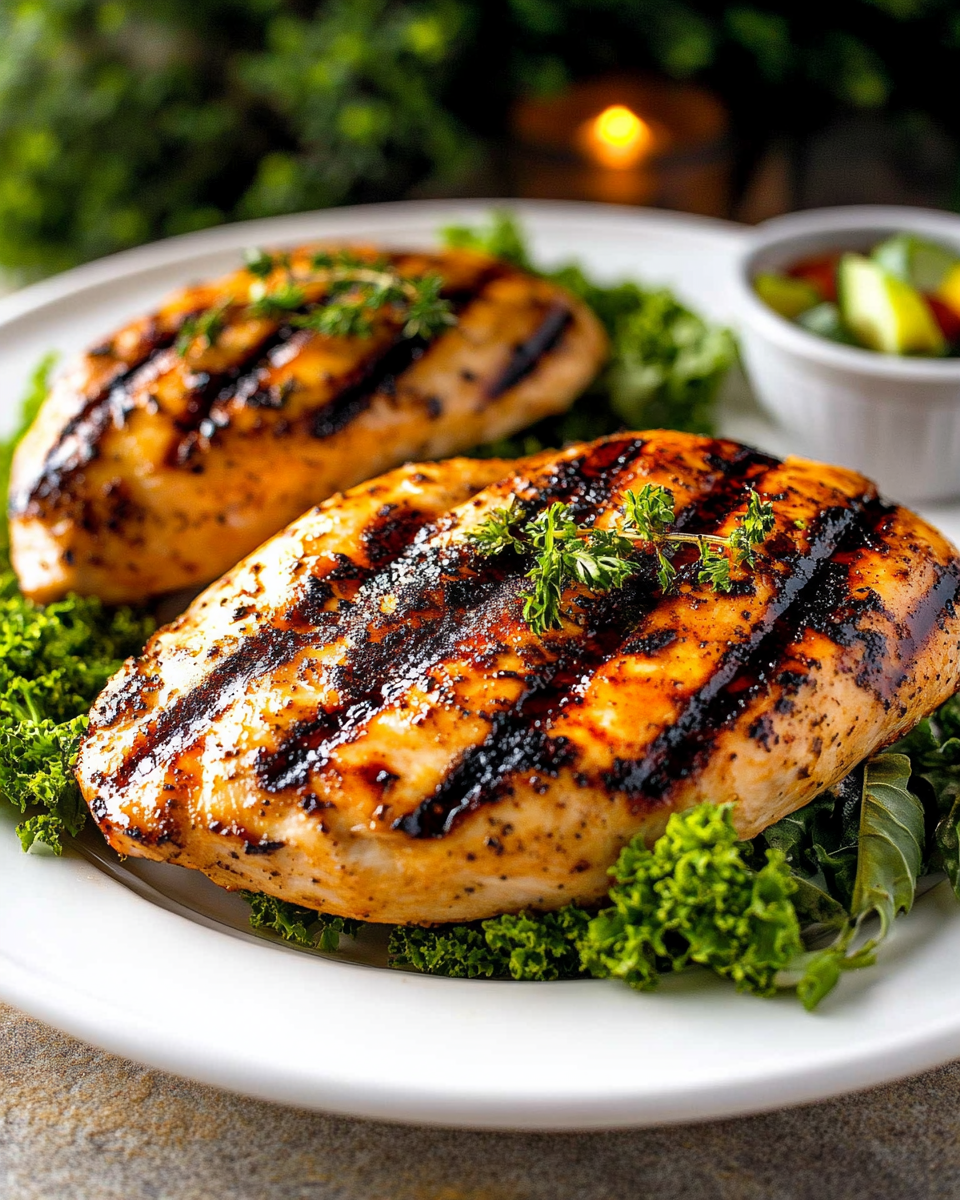 Grilled Chicken Breast with Balsamic Herb Marinade