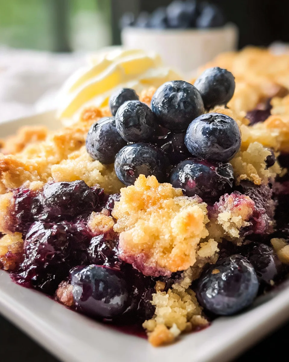 4 Ingredient Blueberry Cobbler