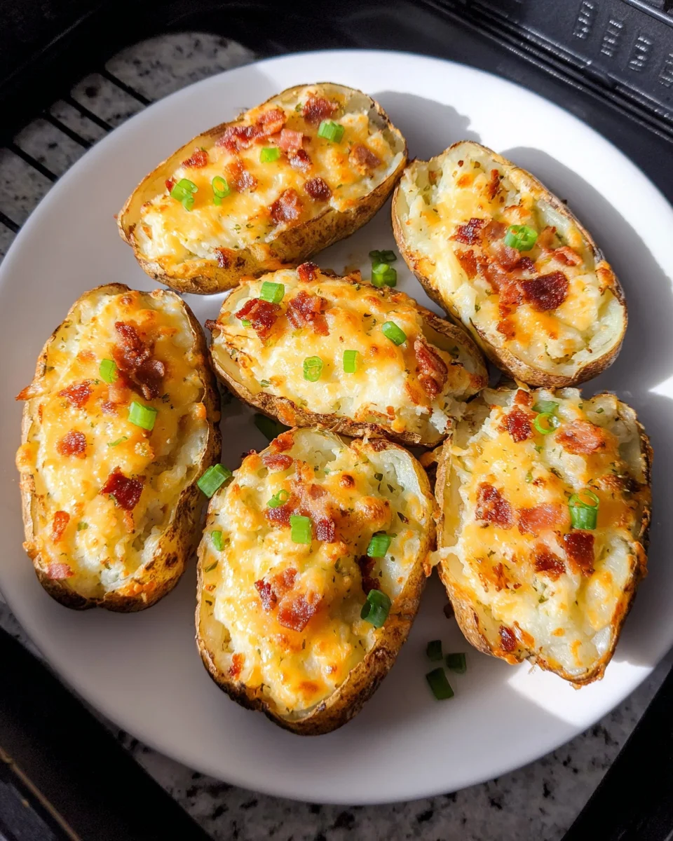 Air Fryer Twice Baked Potatoes