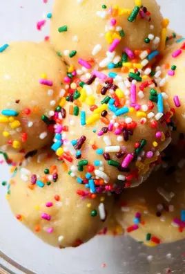 Applesauce Birthday Cake Protein Balls