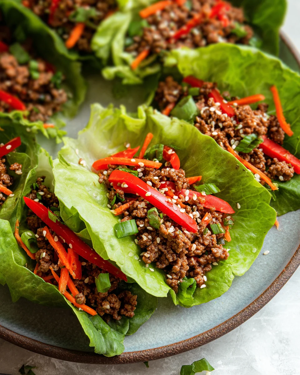 Asian Style Ground Beef Lettuce Wraps 22 Asian Style Ground Beef Lettuce Wraps