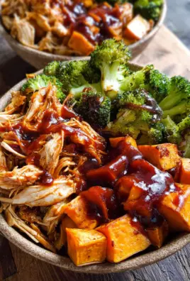BBQ Chicken & Roasted Sweet Potato Bowls