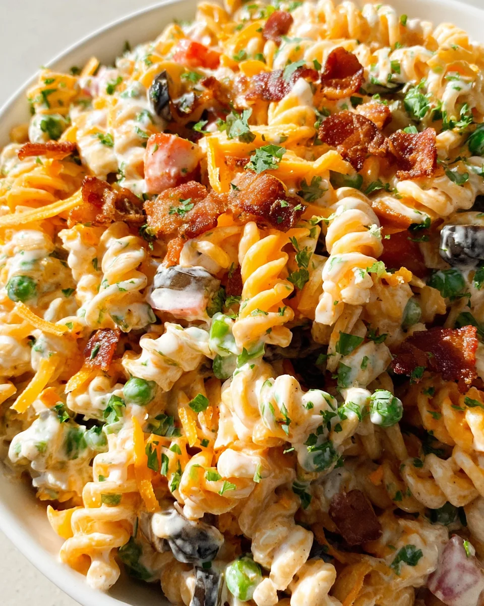 Bacon Ranch Pasta Salad 19 Bacon
