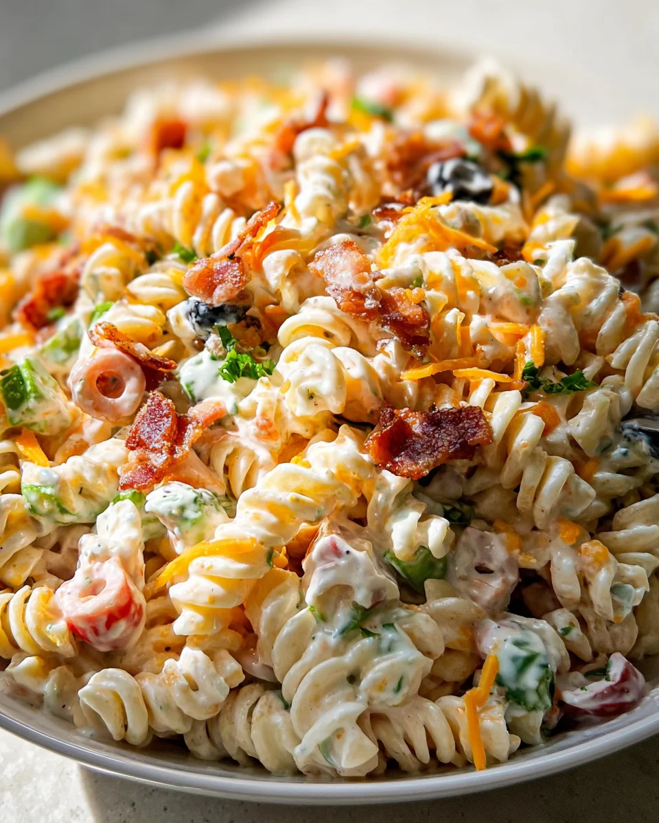 Bacon Ranch Pasta Salad 20 Bacon