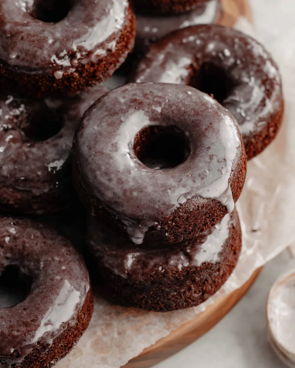 Baked Chocolate Cake Doughnuts