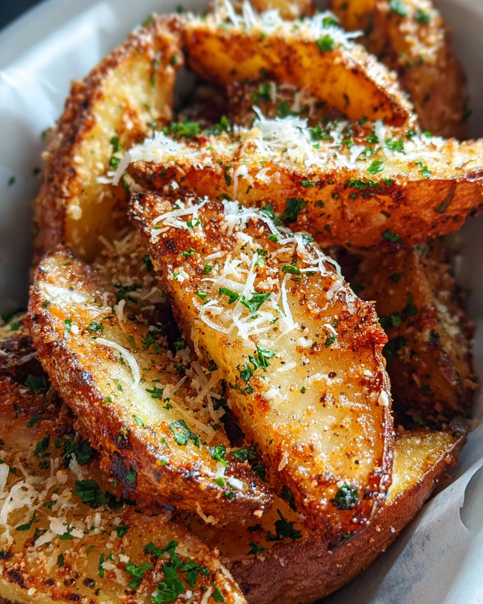 Baked Garlic Parmesan Potato Wedges